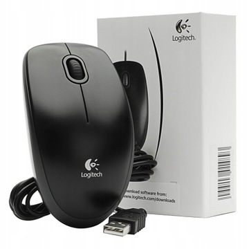 Mysz przewodowa Logitech B100 czarna USB 800 DPI