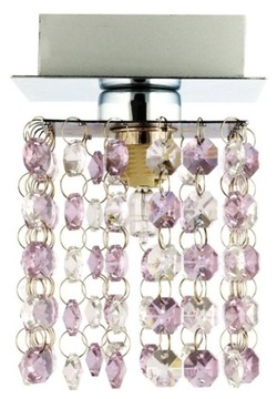 Lampa sufitowa chrom/fiolet kryształki G9 Classic