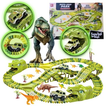 MEGA TOR WYŚCIGOWY DINOZAUR PARK MAGIC TRACK 270el