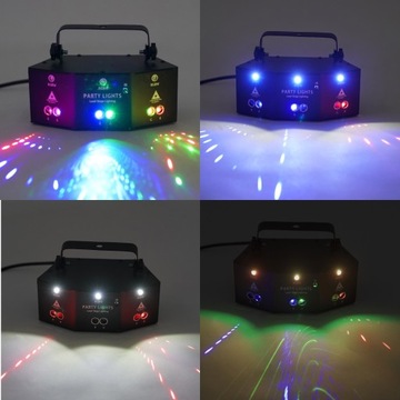9-глазная вспышка для дискотеки, сценический светильник RGB DMX512, стробоскопическое освещение