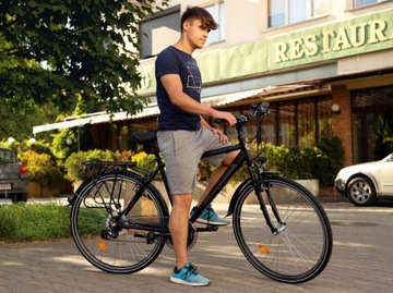 МУЖСКОЙ ТРЕККИНГОВЫЙ ВЕЛОСИПЕД ДЛЯ МАЛЬЧИКОВ 28 ДЮЙМОВ SHIMANO АЛЮМИНИЕВЫЙ ТРЕККИНГ