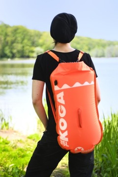 Надувной спасательный круг для плавания, сухой карман, рюкзак Majestic Sport.