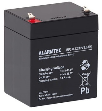 Akumulator ALARMTEC 12V 5Ah BP 5-12 - AGM do UPS kas drukarek alarmów