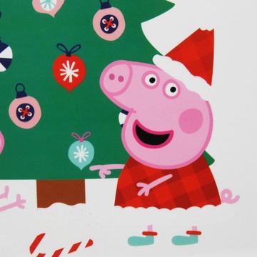 Рождественские наклейки на окно Свинка Пеппа