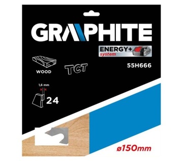 ПОЛОТНО ДЛЯ ПИЛЫ ПО ДЕРЕВУ WIDIOWA 150 X 10MM 1,6MM 24 ЗУБЦА ГРАФИТ