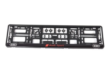 РАМКА НОМЕРНОГО ЗНАКА ЛОГОТИП AUDI SPORT КРАСНЫЙ 1 шт.