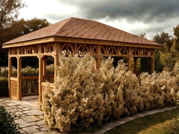 Беседка 11 4х6 ДЕРЕВЯННАЯ СОСНОВЫЙ САД ПРОИЗВОДИТЕЛЬ