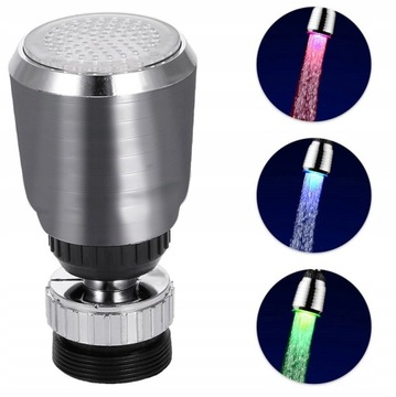 Perlator Led Świecący 3 Końcówka Na Kran