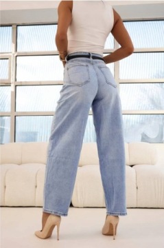 ВОЗДУШНЫЙ ШАР МОДА ЖЕНСКИЕ ДЖИНСОВЫЕ БРЮКИ СИНИЙ ВЫСОКИЙ РОСТ