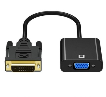 Kabel Adapter DVI-D DVI 24+1 PIN do VGA 15PIN 30cm