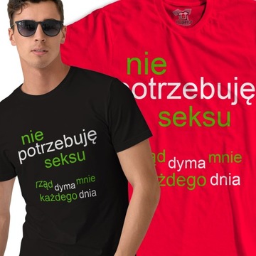 KOSZULKA T-SHIRT PIS ANTY PIS RZĄD ŚMIESZNY PREZENT URODZINY S