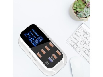 Быстрое зарядное устройство для телефона: 8 портов USB QC 3.0 Type C
