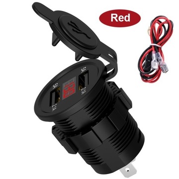 12V/24V samochód 2 gniazda USB wtyczka zasilania