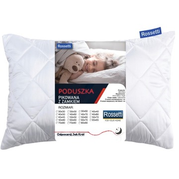 PODUSZKA ANTYALERGICZNA 30X50 PIKOWANA GRUBA ZAMEK