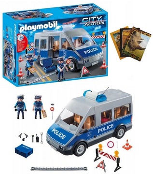 KLOCKI PLAYMOBIL 9236 SAMOCHÓD POLICYJNY Z BLOKADĄ