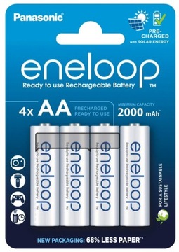 4xAkumulatorki AA Panasonic Eneloop R6 AA 2000mAh