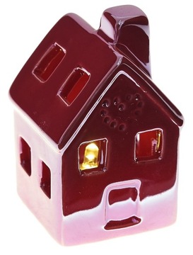 DOMEK ŚWIECZNIK LED FIGURKA CERAMICZNA