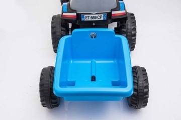TRAKTOR NA AKUMULATOR Z PRZYCZEPĄ NIEBIESKI