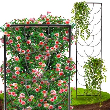 PERGOLA OGRODOWA TARASOWA DO RÓŻ PODPORA DRABINKA WYSOKA 200 CM CZARNA