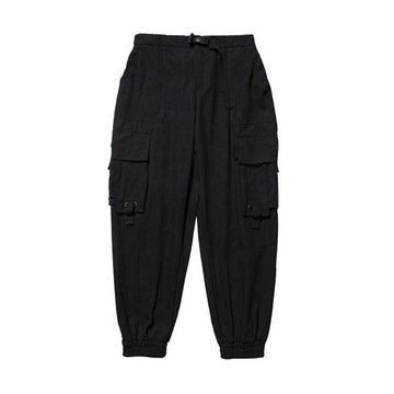 Streetwear Black Cargo Pants Mens Plus Size Hip Ho