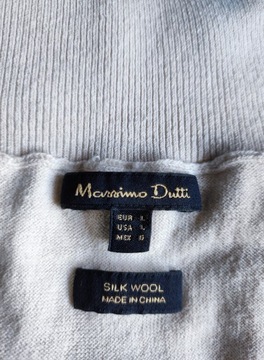 Massimo Dutti kremowy delikatny sweter - golf