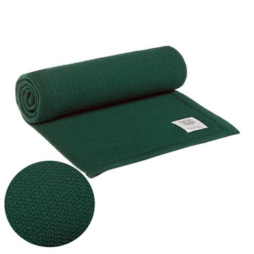 Koc kocyk niebieski dzianinowy 80x100