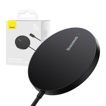 BASEUS MOCNA MAGNETYCZNA ŁADOWARKA BEZPRZEWODOWA MAGSAFE TELEFON IPHONE 15W