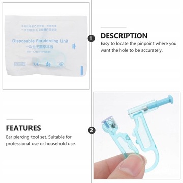 5 штук Безболезненное прокалывание ушей