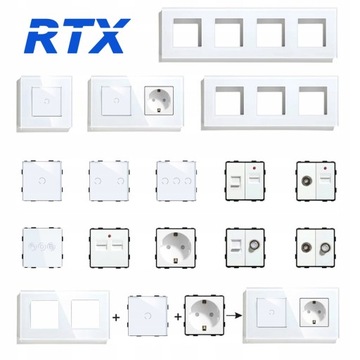 Розетка, USB-модуль 2x 3А, система RTX SH