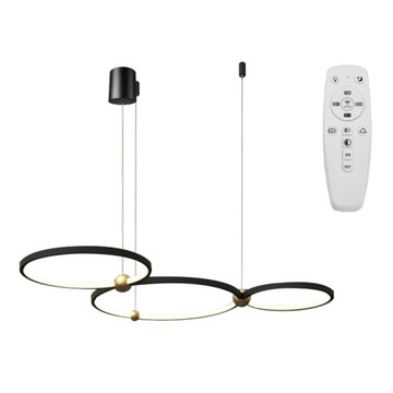 LAMPA WISZĄCA LED BLACK RING CZARNA PILOT 30x40x50