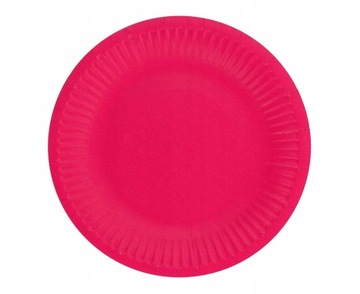 TALERZE PAPIEROWE RÓŻ 6 SZT 18 CM