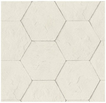 Tapeta winylowa na ścianę NOWOCZESNA biały beton hexagon loft FLIZELINA