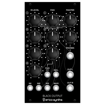 Erica Synths Black Output Module v2 (14HP)