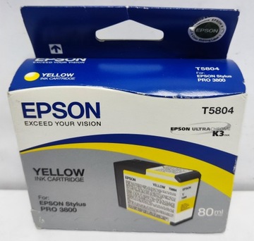 Tusz EPSON T5804 Yellow C13T580400 80ml ORYGINAŁ