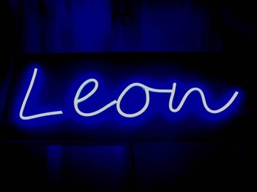 NLEONR NEON LED FLEX NAPIS Leon NIEBIESKI ŚWIDNIK