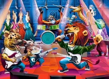 PUZZLE 300 ZWIERZĘTA KAPELA LEW ŻYRAFA 8+ CASTOR