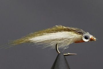 Flash Minnow streamer wolno tonący #8 OLIVE 4cm
