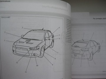 Mitsubishi LANCER SPORTBACK 2009-2017 Польское оригинальное руководство по эксплуатации.
