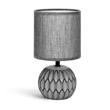 Ceramiczna Lampka stołowa E14 nocna Szara nocna