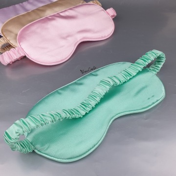 SATYNOWA MIĘKKA OPASKA NA OCZY MASKA DO SPANIA ZACIEMNIAJĄCA