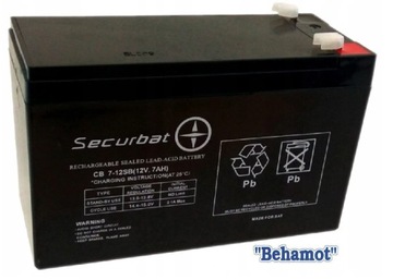 Аккумулятор SECURBAT 12В 7Ач ELLEKTROPOINT