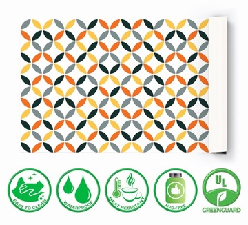 Коврик защитный 90х45 для письменного стола Цветные круги