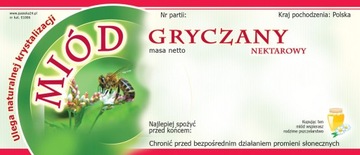 Etykiety na Miód Gryczany (100szt) - wzór E1006