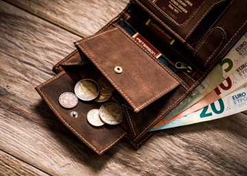 Мужской кожаный мотоциклетный кошелек RFID 5842