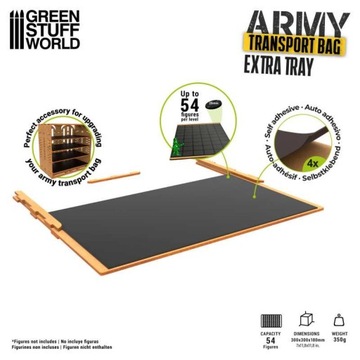 Dodatkowa półka do Army Transport Bag, Green Stuff World