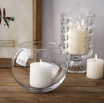 Стеклянная шаровая ваза 21 x 19см гидропоника