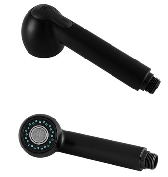 SŁUCHAWKA DO BATERII Z WYCIĄGANĄ WYLEWKĄ CZARNA