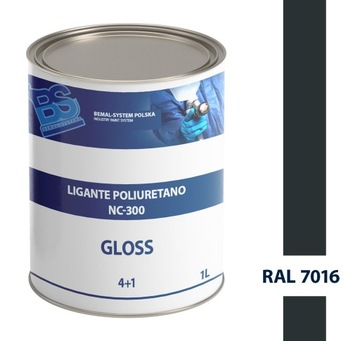 BEMAL FARBA OKRĘTOWA - LAKIER POLIURETANOWY - 1L - RAL 7016