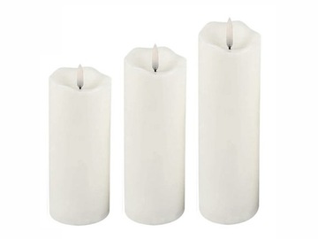 ZESTAW 3 ŚWIECZEK LAMPKI ŚWIECZKI LED NA BATERIE