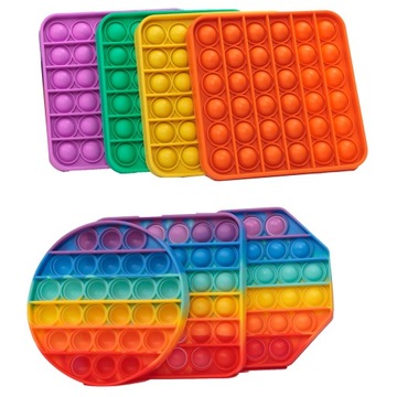 Sensory Toy Push Pop It Wheel Rainbow